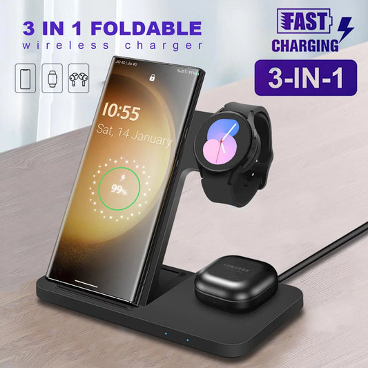 3 - in - 1 Foldable Wireless Charger for Samsung - Pixel World Store