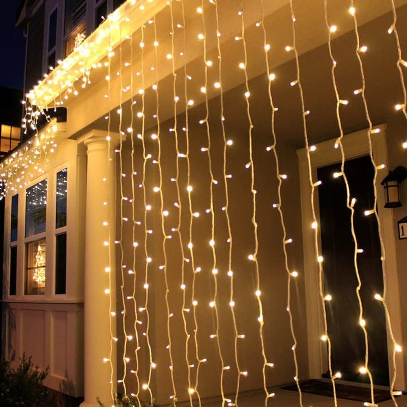 300 LED Curtain String Lights 