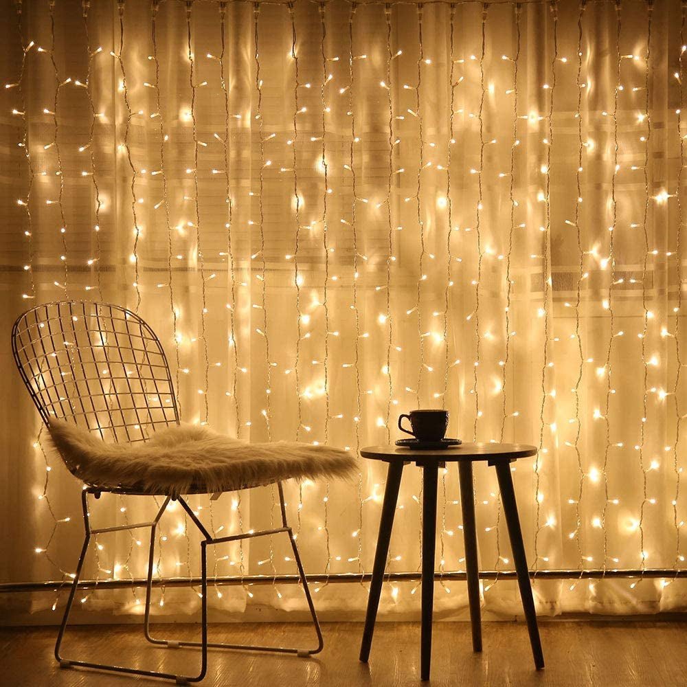 300 LED Curtain String Lights 