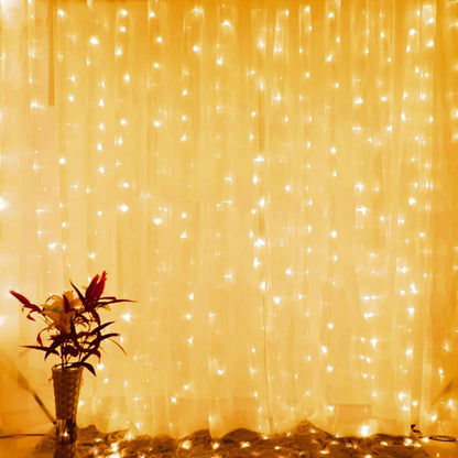 300 LED Curtain String Lights 