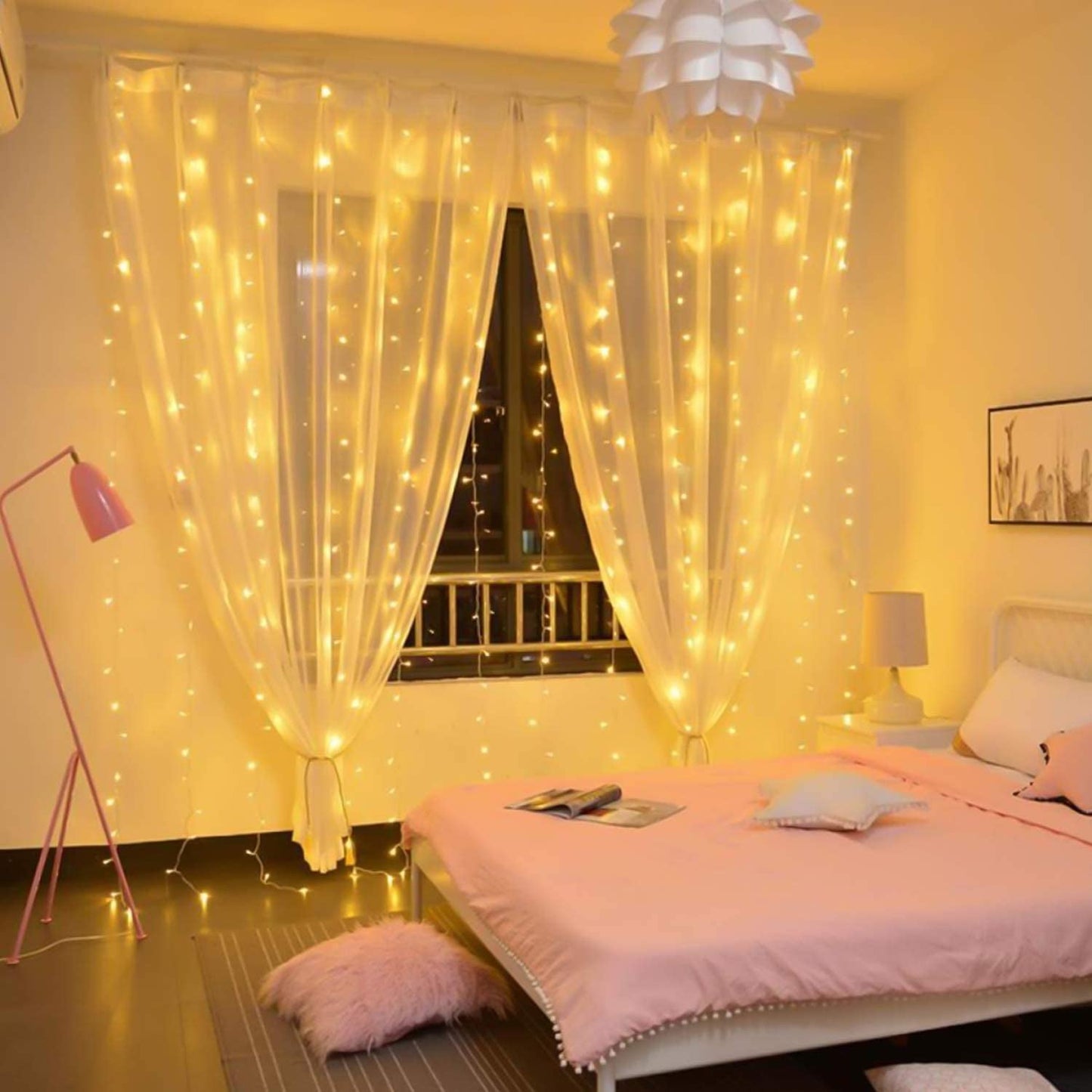 300 LED Curtain String Lights 