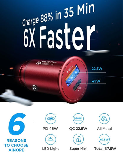 67.5W USB - C Car Charger - Pixel World Store