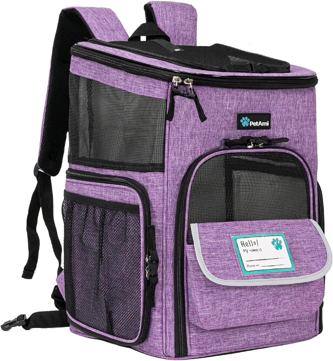 Airline Approved Pet Backpack Carrier (Purple) - Pixel World Store