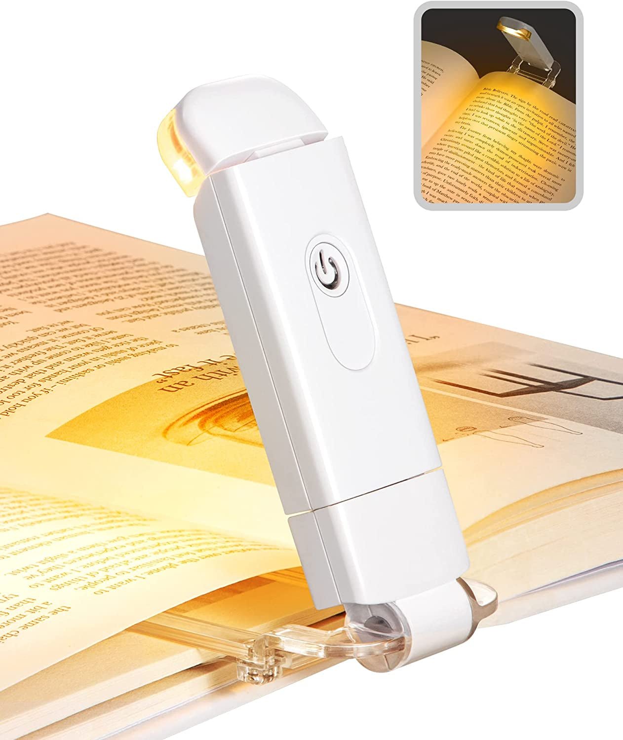 Amber Warm Clip - On Reading Light - Pixel World Store