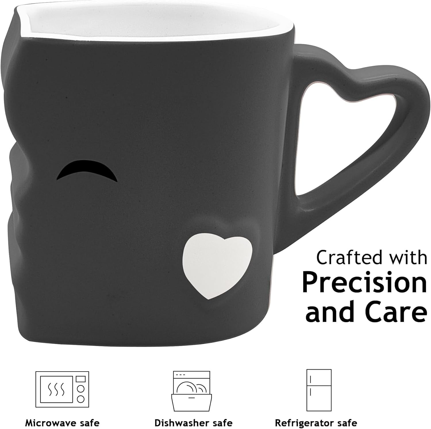 Ceramic Kissing Mugs - Pixel World Store