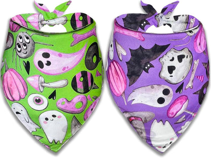 Cranberrypet Halloween Bandanas for Dogs (2 - Pack) - Pixel World Store