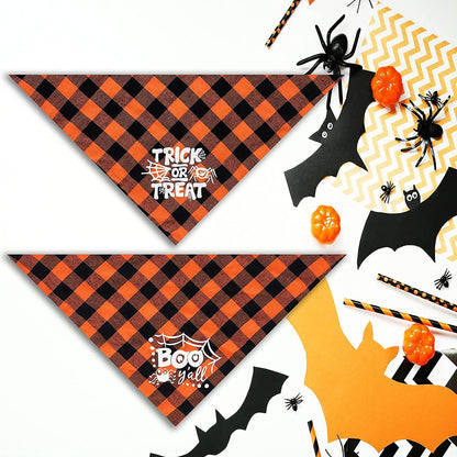 Cranberrypet Halloween Bandanas for Dogs (2 - Pack) - Pixel World Store