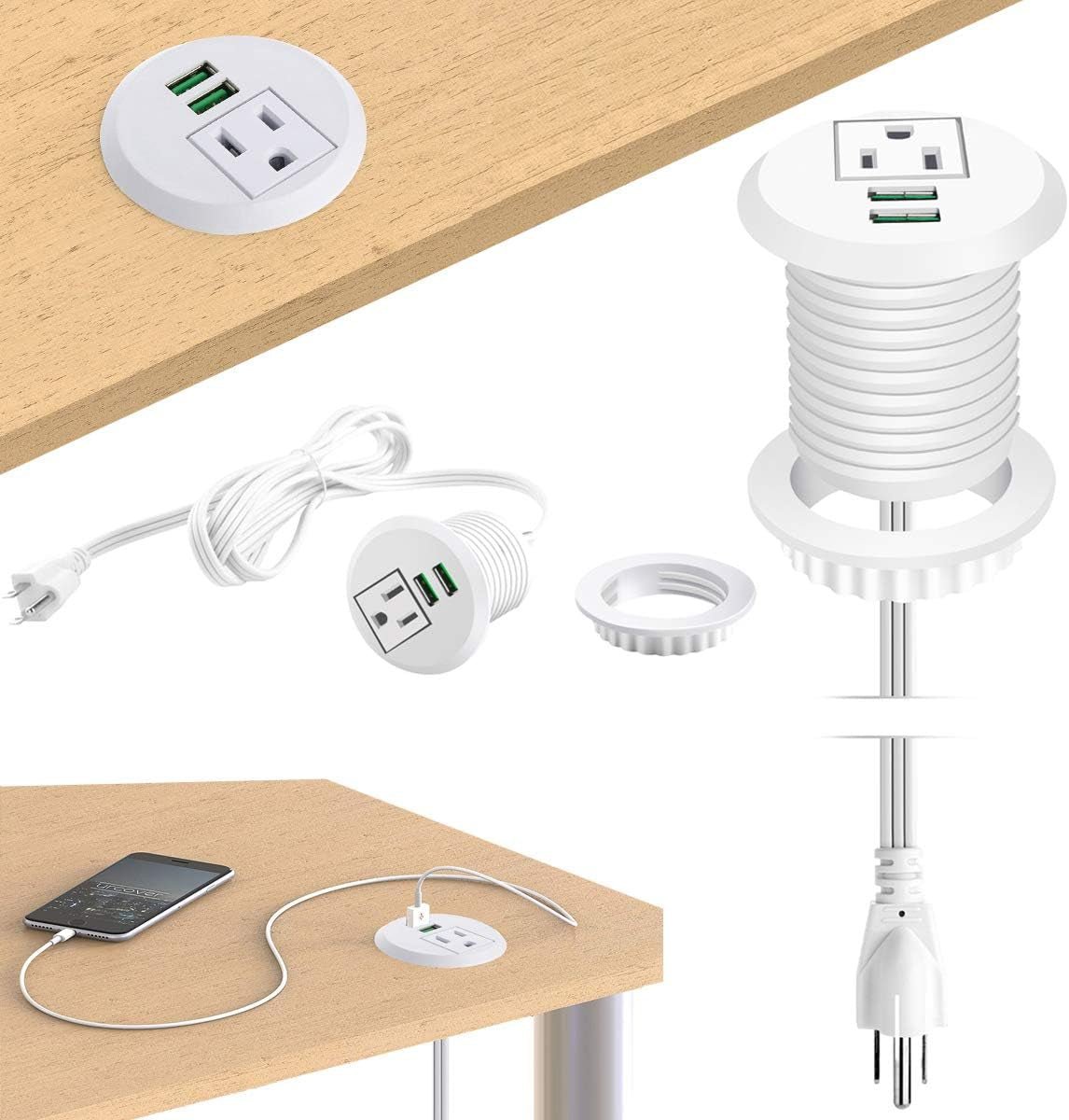 Desk Power Grommet with USB