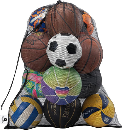 DoGeek Heavy Duty Mesh Ball Bag - Holds 10 - 12 Balls - Pixel World Store