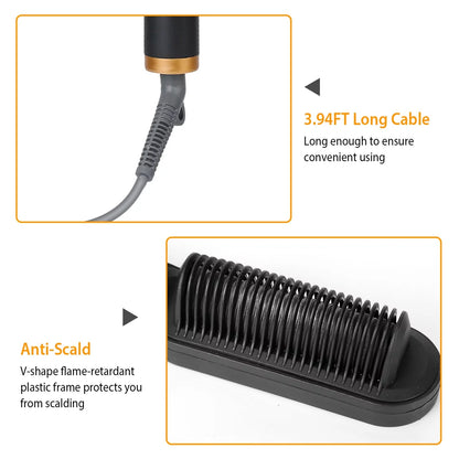 Hair Straightener Brush Straightening - Pixel World Store