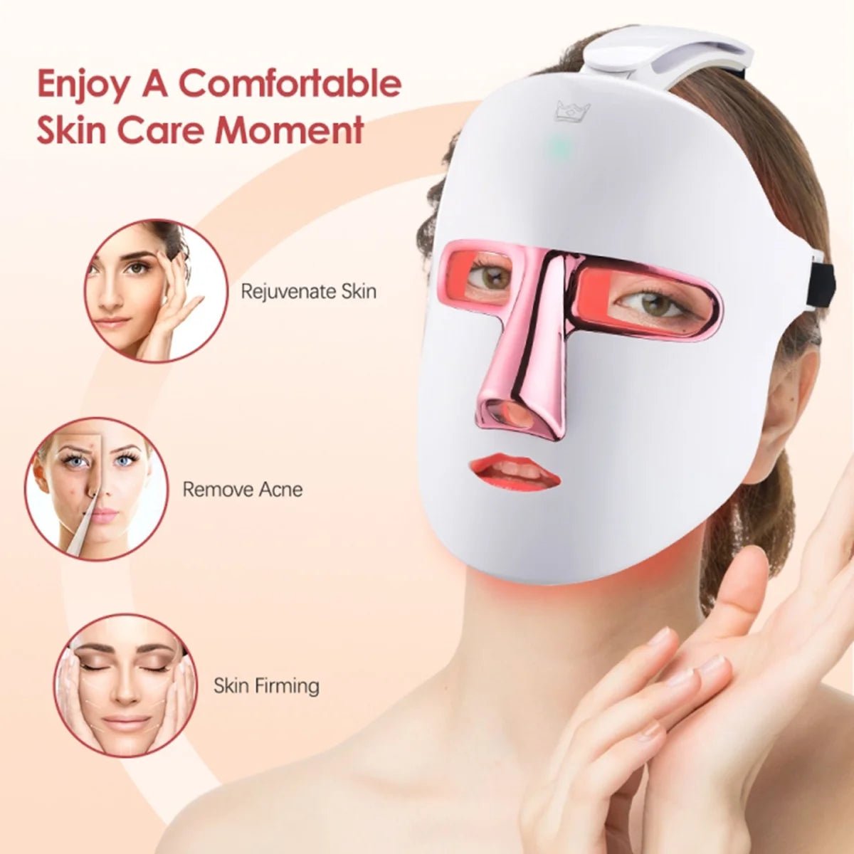 LED Face Mask - 7 Colors for Anti - Aging & Acne - Pixel World Store