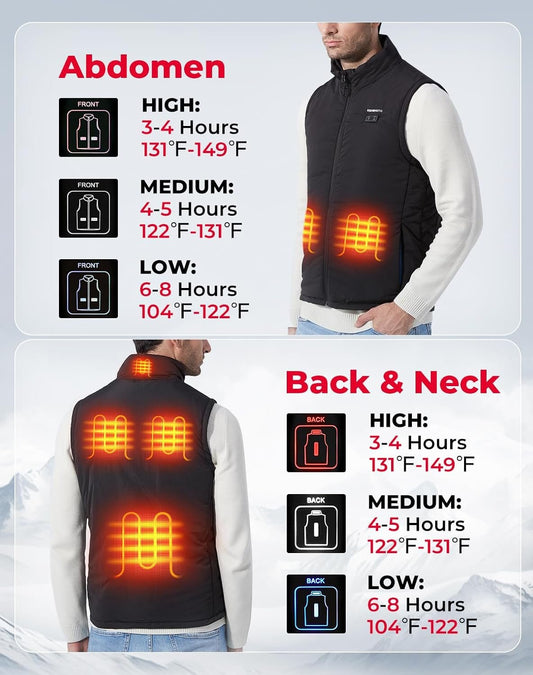 Lightweight Heated Vest for Men with Rechargeable Battery - Pixel World Store