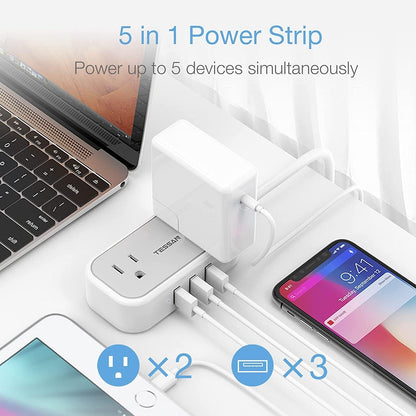 Mini Travel Power Strip with USB - Pixel World Store