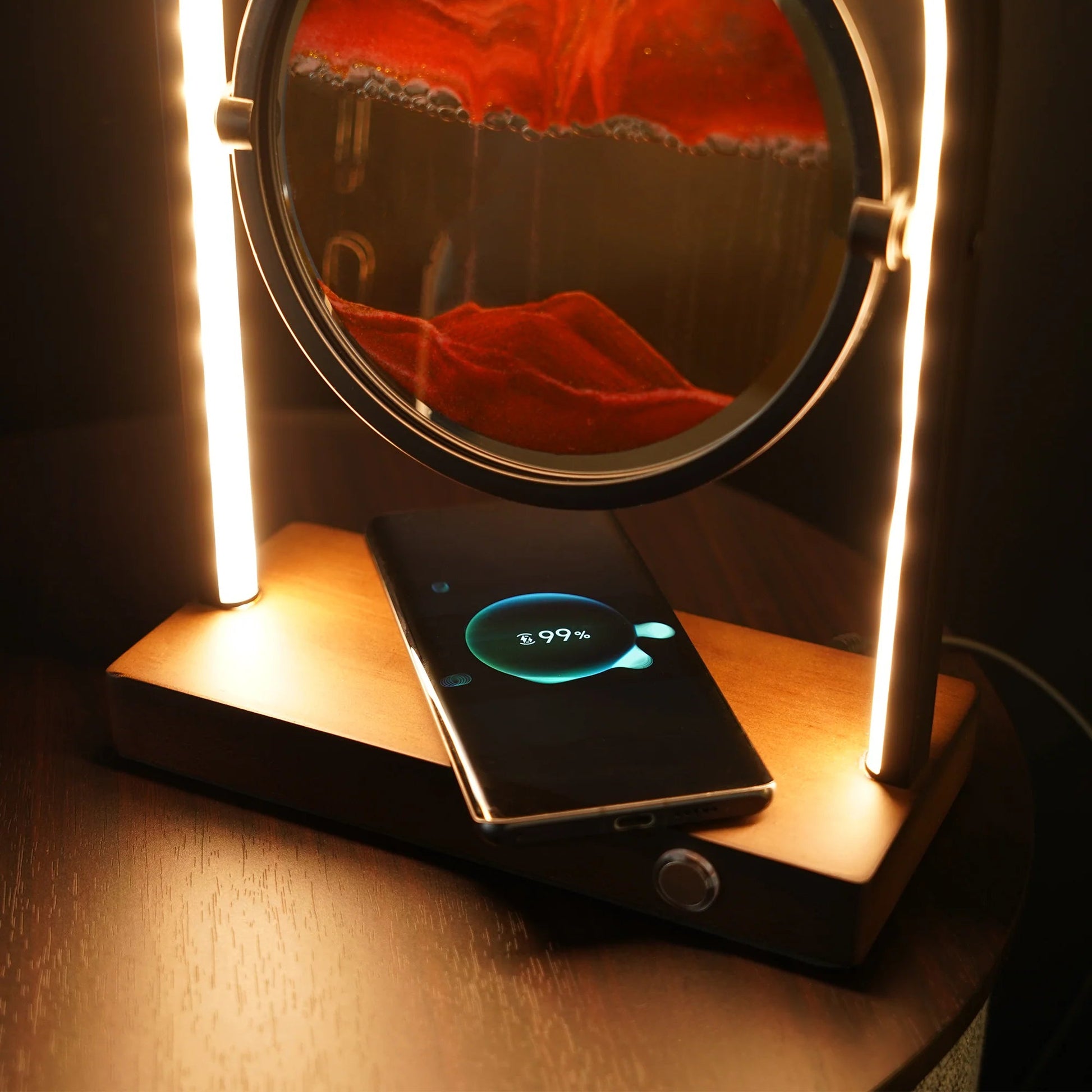 Moving Sand Lamp with Wireless Charger - Pixel World Store