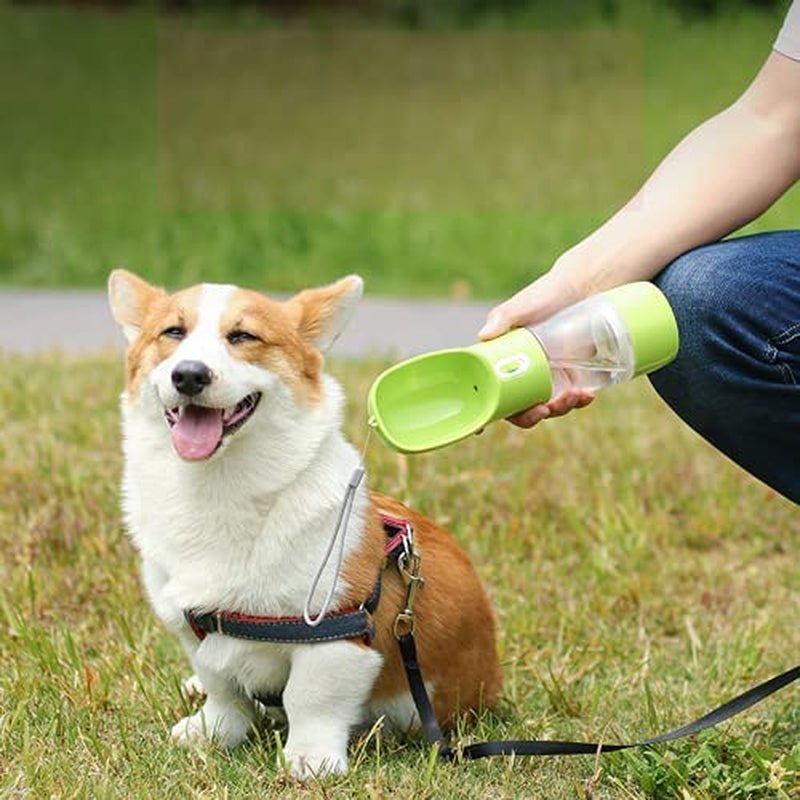 Portable Dog Water Bottle with Food Container - Pixel World Store