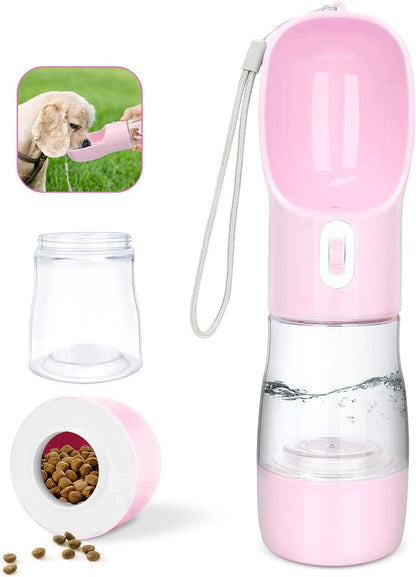 Portable Dog Water Bottle with Food Container - Pixel World Store