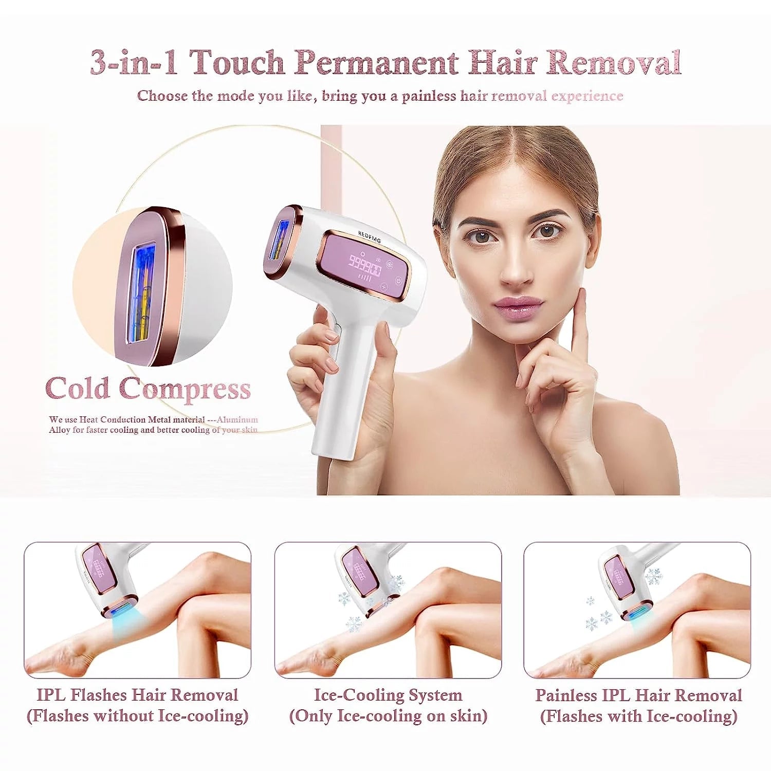 REDFMG IPL Laser Hair Removal for Women - Pixel World Store