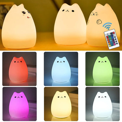 Remote Control Cat Night Light Set - Pixel World Store