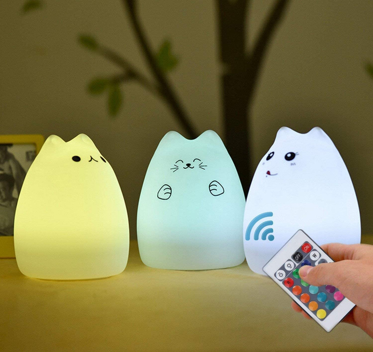 Remote Control Cat Night Light Set - Pixel World Store