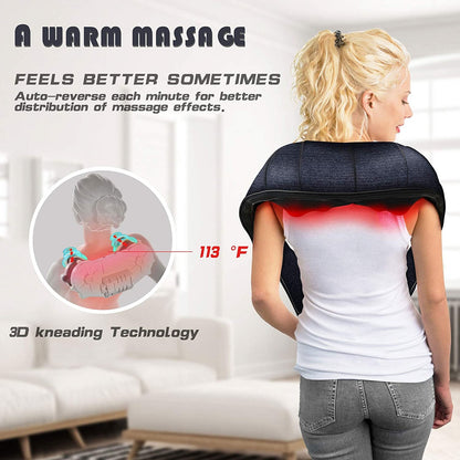 Shiatsu Neck & Back Massager with Heat - Pixel World Store