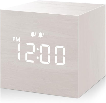 Small Wooden Digital Alarm Clock