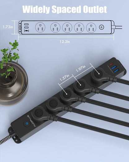 Surge Protector with USB - C & Mounting - Pixel World Store