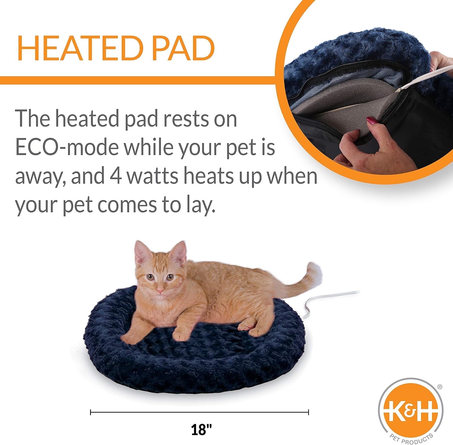 Thermo - Kitty Heated Cat Bed with Removable Heater - Pixel World Store