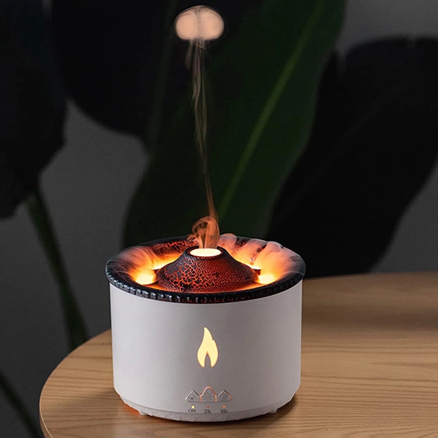 Ultrasonic Essential Oil Diffuser with Flame & Volcano Light Effects - Pixel World Store