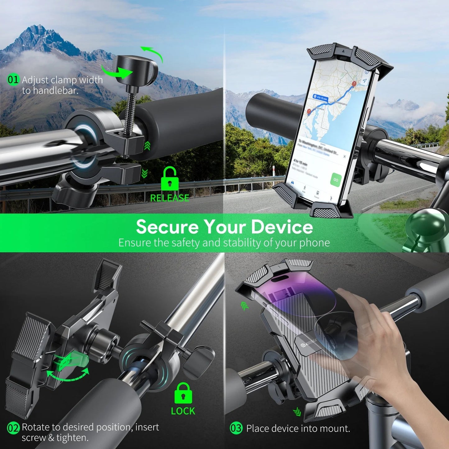 Universal Bike/Motorcycle Phone Mount - Pixel World Store