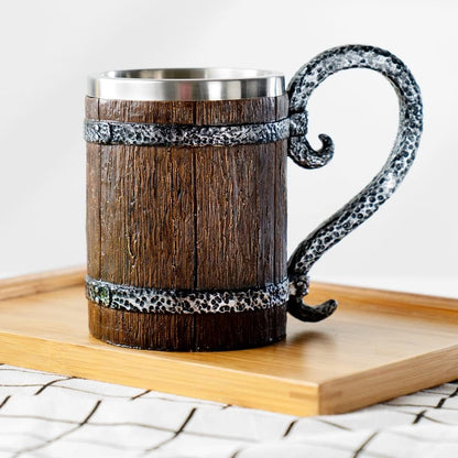 Viking with this Stainless Steel Skull Mug - Pixel World Store